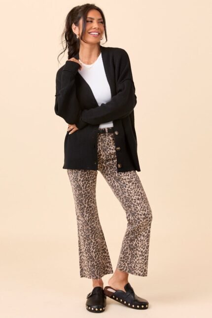 Portia Black Long Cardigan